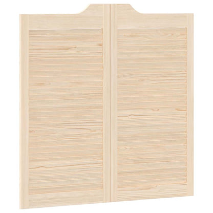 Draaideuren louvredesign 1-paar 100x100 cm massief grenenhout