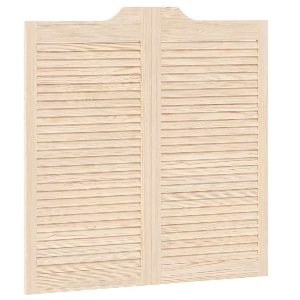 Draaideuren louvredesign 2 paar 100x100 cm massief grenenhout