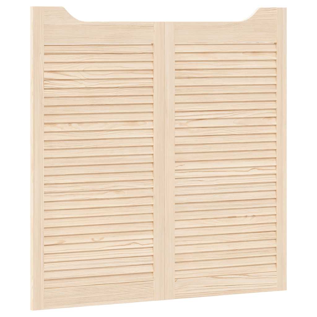 Draaideuren louvredesign 2 paar 100x100 cm massief grenenhout