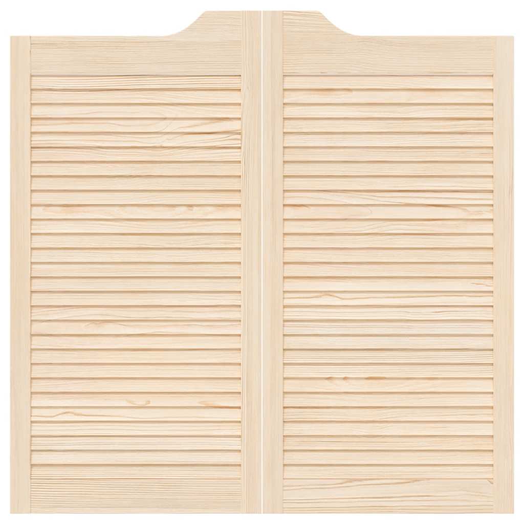 Draaideuren louvredesign 2 paar 100x100 cm massief grenenhout