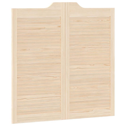 Draaideuren louvredesign 2 paar 100x100 cm massief grenenhout