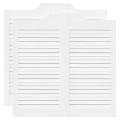 Draaideuren louvre design 2 paar 80x80 cm wit