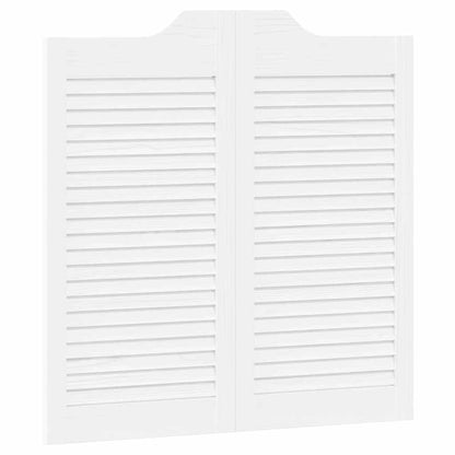 Draaideuren louvre design 2 paar 80x80 cm wit