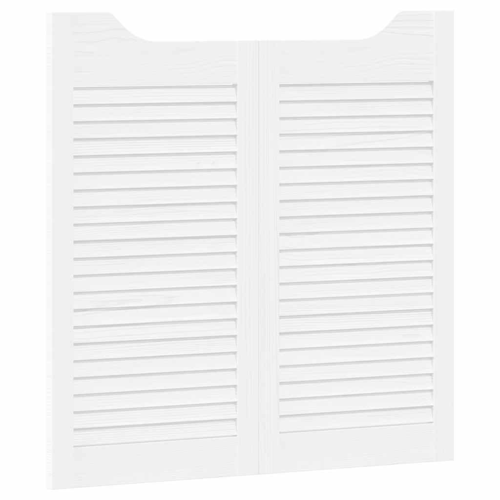 Draaideuren louvre design 2 paar 80x80 cm wit
