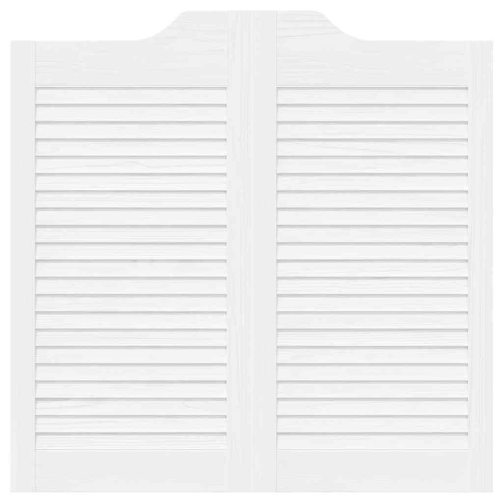 Draaideuren louvre design 2 paar 80x80 cm wit