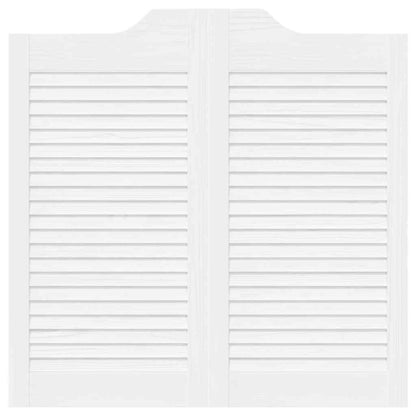 Draaideuren louvre design 2 paar 80x80 cm wit