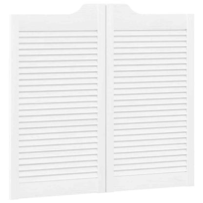 Draaideuren louvredesign 1-paar 90x80 cm wit