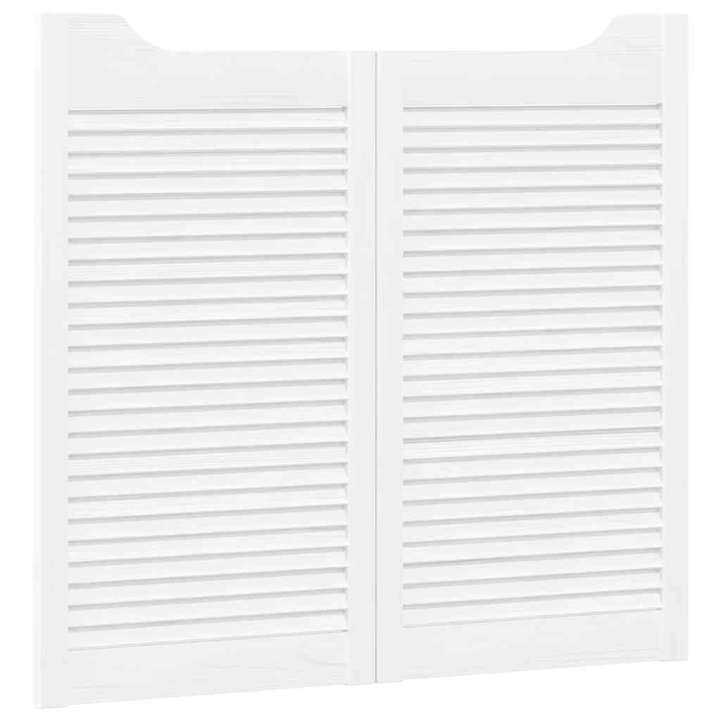 Draaideuren louvredesign 1-paar 90x80 cm wit
