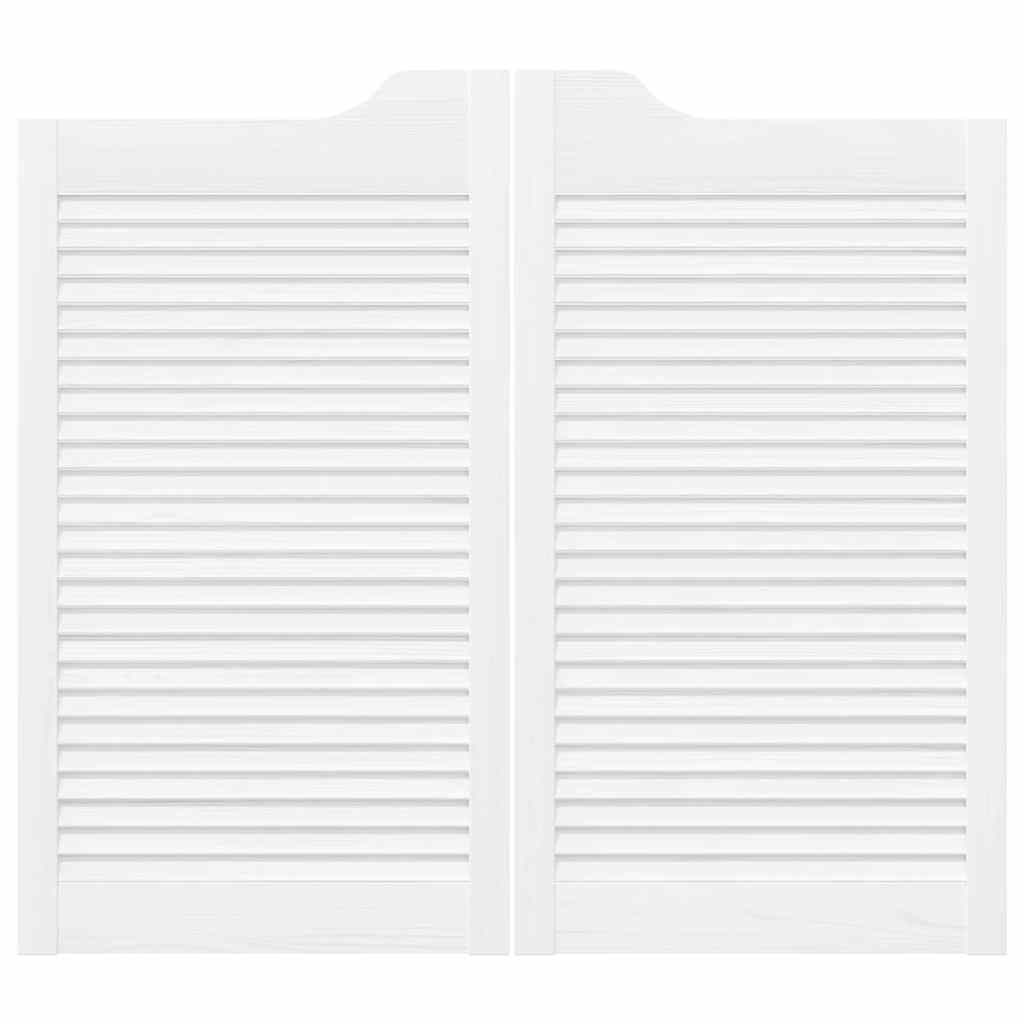 Draaideuren louvredesign 1-paar 90x80 cm wit