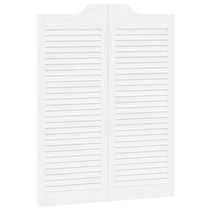 Draaideuren louvredesign 1-paar 100x80 cm wit