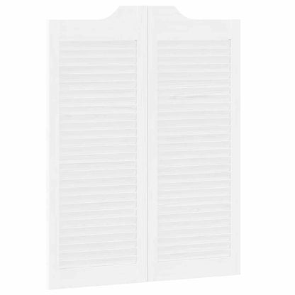 Draaideuren louvredesign 1-paar 100x80 cm wit