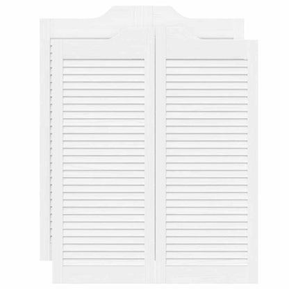 Draaideuren louvredesign 2 paar 100x80 cm wit