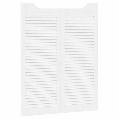 Draaideuren louvredesign 2 paar 100x80 cm wit