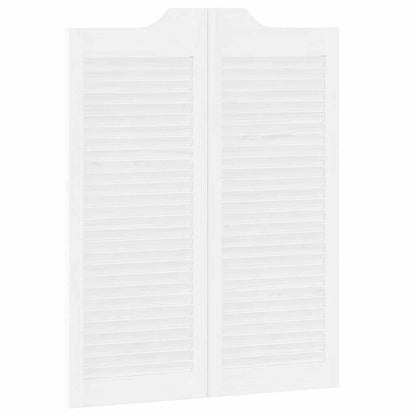 Draaideuren louvredesign 2 paar 100x80 cm wit