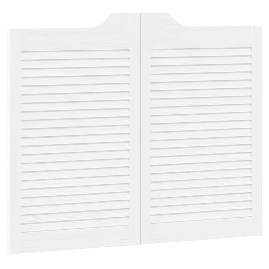 Draaideuren louvredesign 1-paar 80x100 cm wit