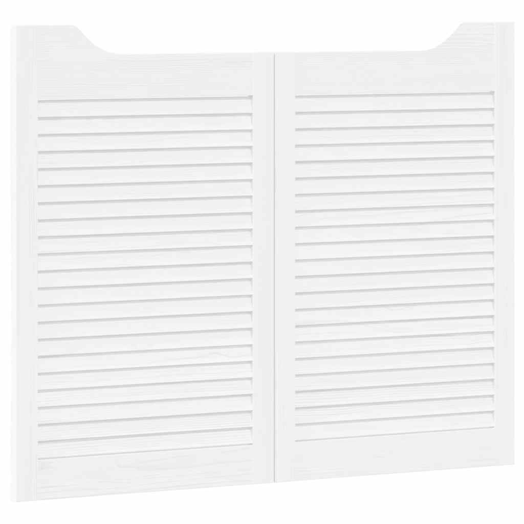 Draaideuren louvredesign 1-paar 80x100 cm wit