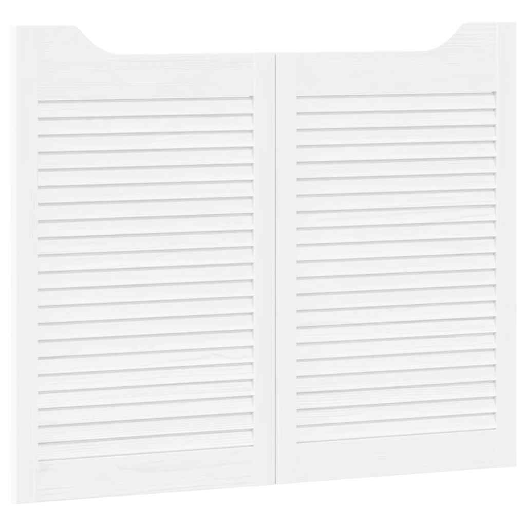Draaideuren louvre design 2 paar 80x100 cm wit