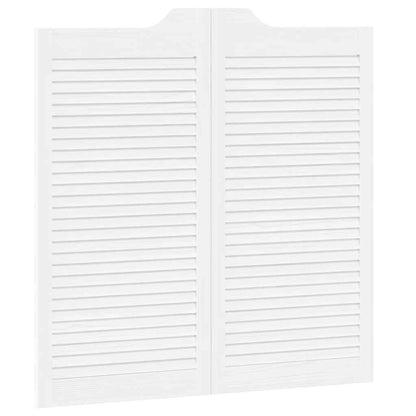 Draaideuren louvre design 1-paar 100x100 cm wit