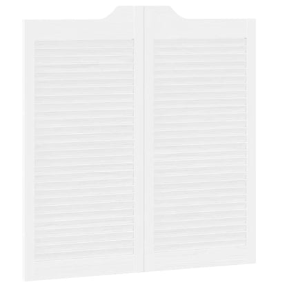 Draaideuren louvre design 1-paar 100x100 cm wit