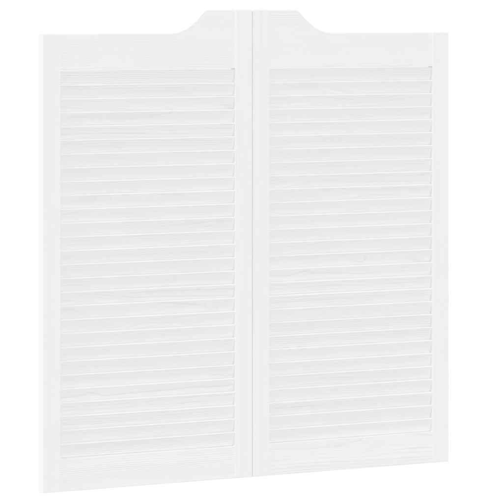 Draaideuren louvre design 2 paar 100x100 cm wit