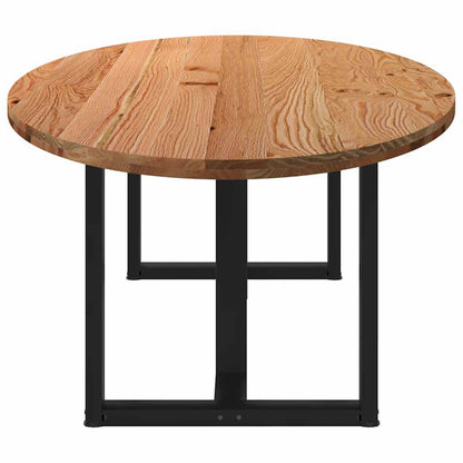Eettafel 280x120x74 cm ovaal massief eikenhout lichtbruin