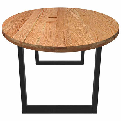 Eettafel 280x120x74 cm ovaal massief eikenhout lichtbruin