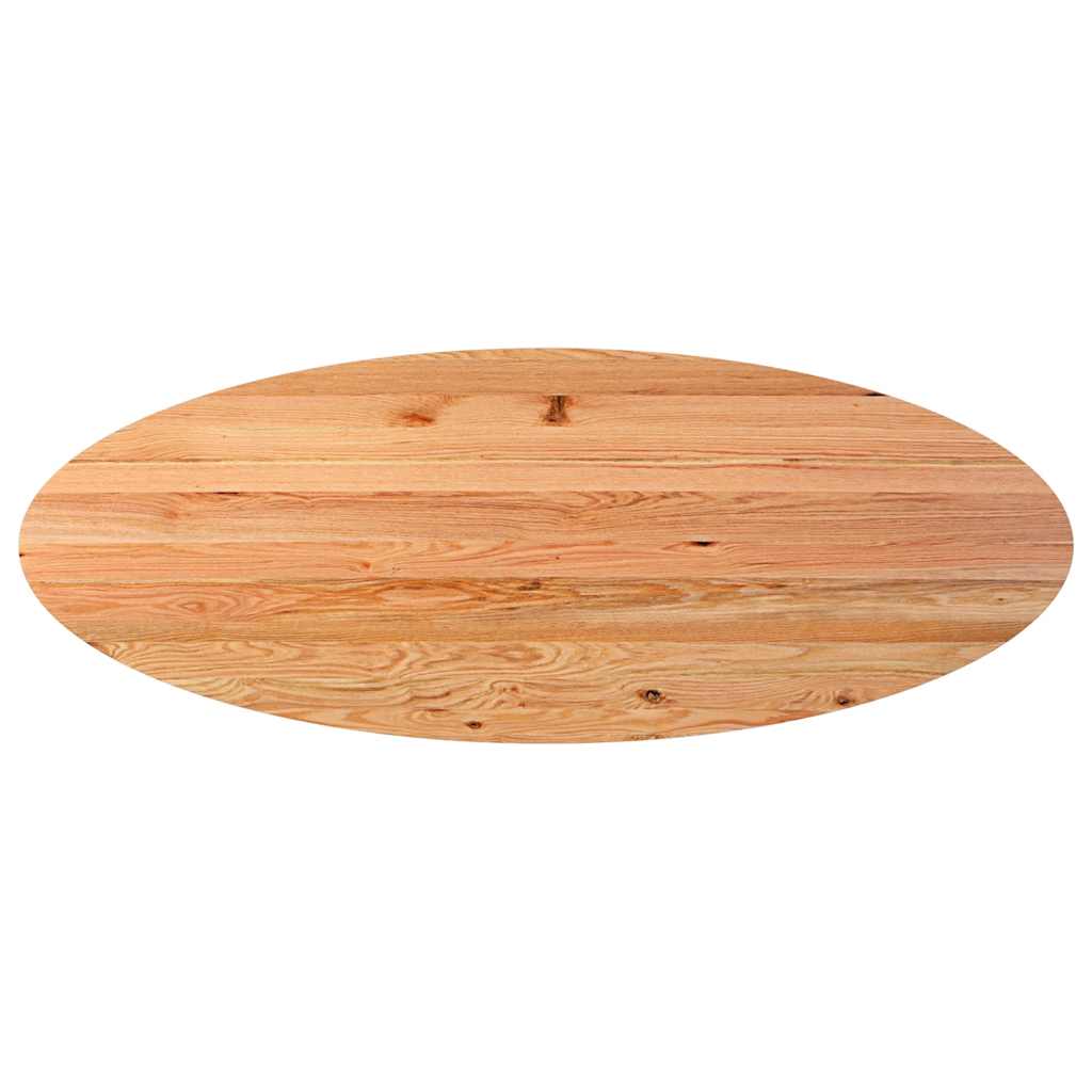 Eettafel 320x120x74 cm ovaal massief eikenhout lichtbruin
