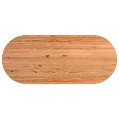 Eettafel 280x120x74 cm ovaal massief eikenhout lichtbruin