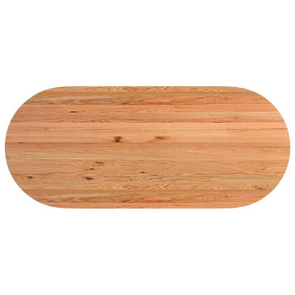 Eettafel 280x120x74 cm ovaal massief eikenhout lichtbruin