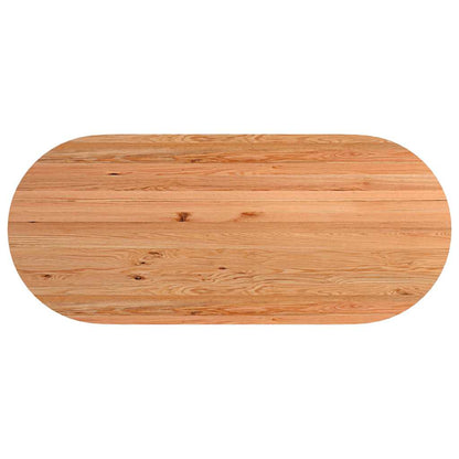 Eettafel 280x120x74 cm ovaal massief eikenhout lichtbruin