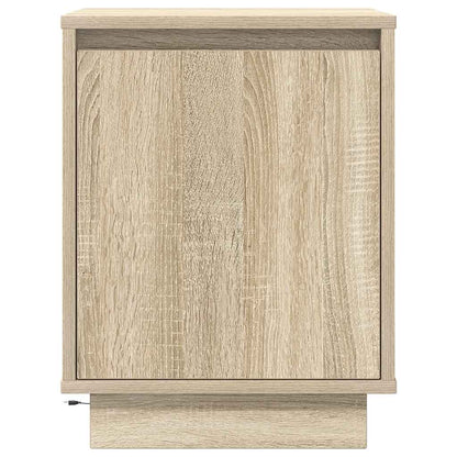Nachtkastje met led-verlichting 38x34x50 cm sonoma eikenkleurig