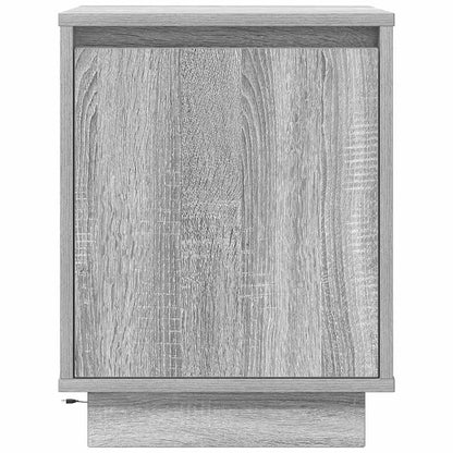 Nachtkastjes met led-verlichting 2 st 38x34x50 cm grijs sonoma