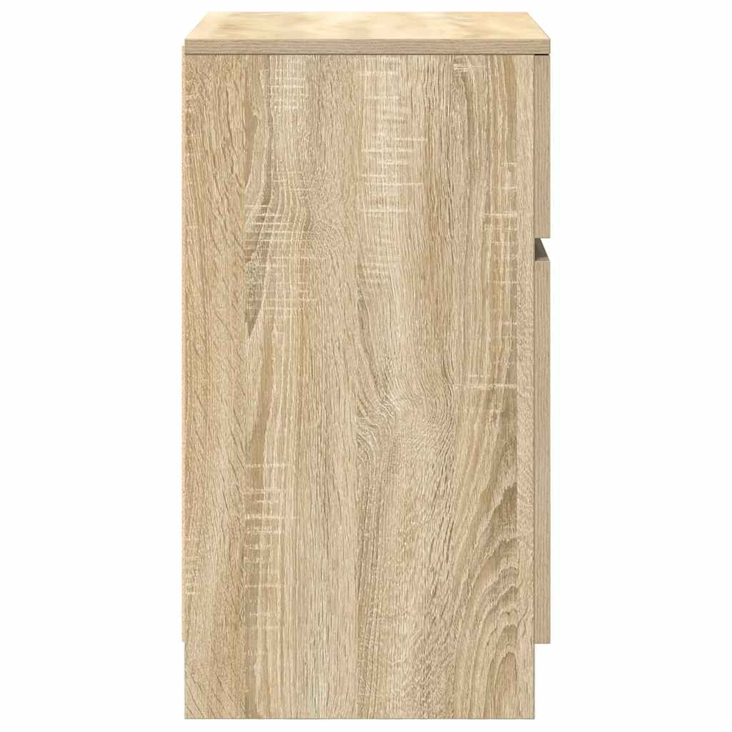 Nachtkastje 39x35x65 cm bewerkt hout sonoma eikenkleurig