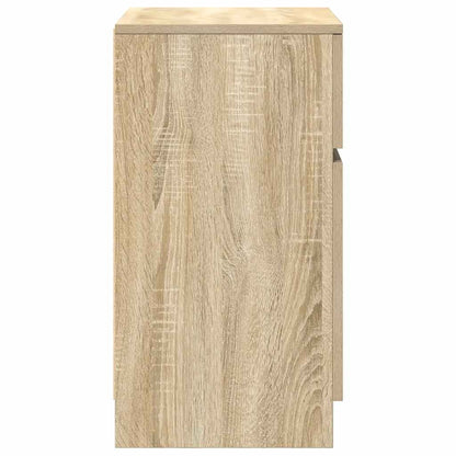 Nachtkastje 39x35x65 cm bewerkt hout sonoma eikenkleurig