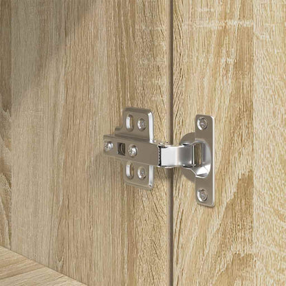 Nachtkastje 39x35x65 cm bewerkt hout sonoma eikenkleurig