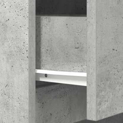 Nachtkastje 39x35x65 cm bewerkt hout betongrijs