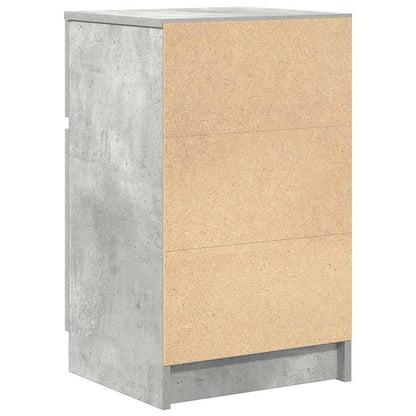 Nachtkastje 39x35x65 cm bewerkt hout betongrijs