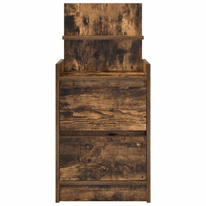 Nachtkastje met 2 lades 38x34x80 cm gerookt eikenkleurig