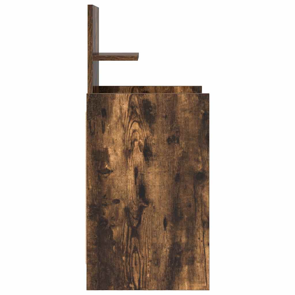 Nachtkastje met 2 lades 38x34x80 cm gerookt eikenkleurig