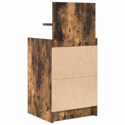 Nachtkastje met 2 lades 38x34x80 cm gerookt eikenkleurig