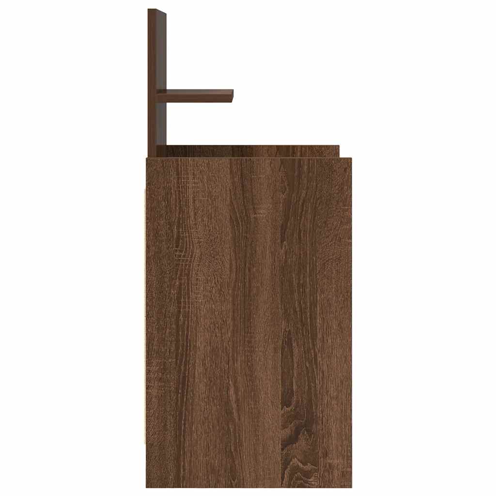Nachtkastje met 2 lades 38x34x80 cm bruin eikenkleur
