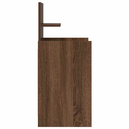 Nachtkastje met 2 lades 38x34x80 cm bruin eikenkleur