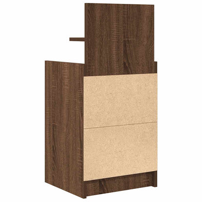 Nachtkastje met 2 lades 38x34x80 cm bruin eikenkleur