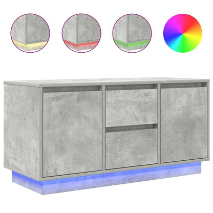 Tv-meubel met LED-verlichting 100x41x50 cm betongrijs