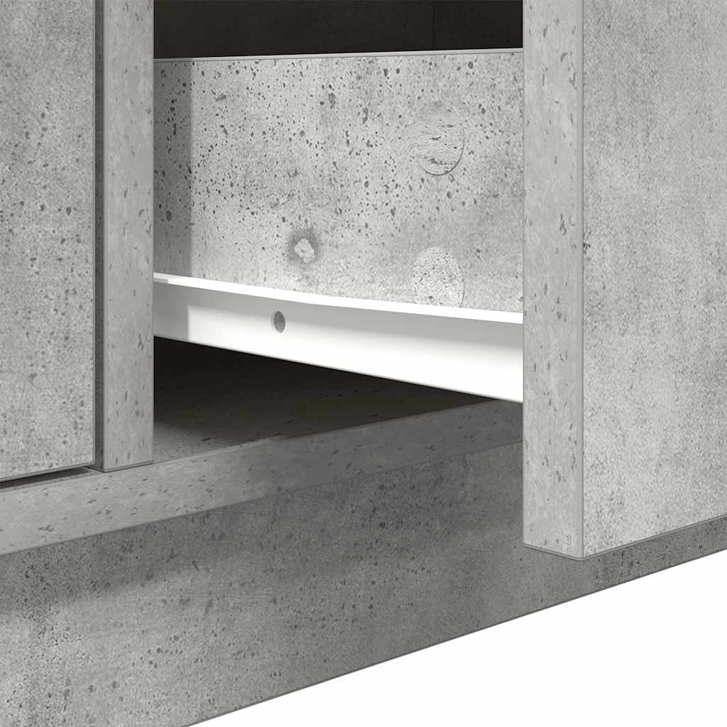 Tv-meubel met LED-verlichting 100x41x50 cm betongrijs