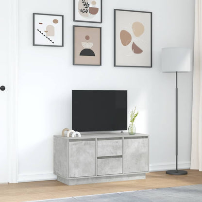 Tv-meubel met LED-verlichting 100x41x50 cm betongrijs