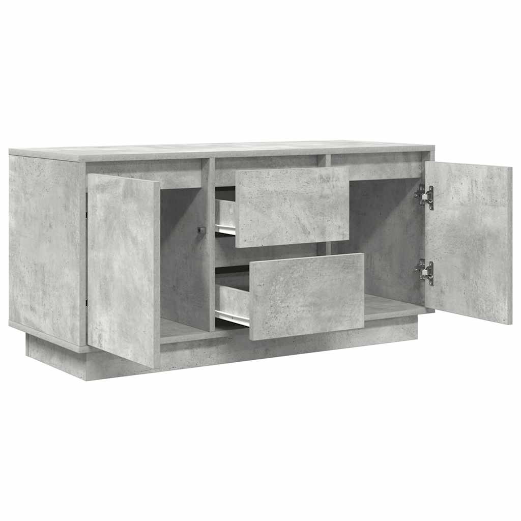 Tv-meubel met LED-verlichting 100x41x50 cm betongrijs