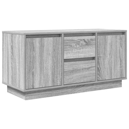 Tv-meubel met LED-verlichting 100x41x50 cm grijs sonoma eiken