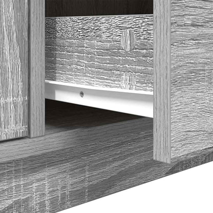 Tv-meubel met LED-verlichting 100x41x50 cm grijs sonoma eiken