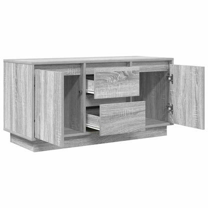 Tv-meubel met LED-verlichting 100x41x50 cm grijs sonoma eiken
